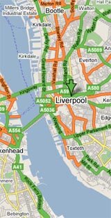 Map of Liverpool Attractions